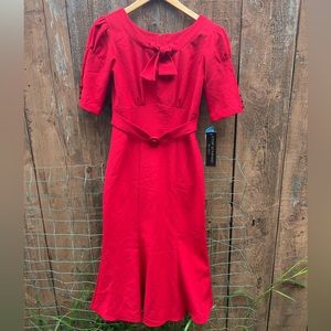 Stop Staring Alicia Estrada red wiggle dress vintage style brand new with tags